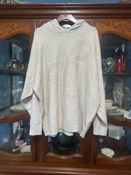 Gilly Hicks Sweaters - Light Gray Hooded Men’s Sweater - Casual Knit Pullover